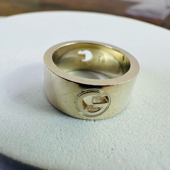 Gucci G Logo Sterling Silver Ring Size 5.25